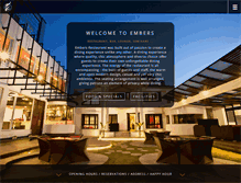 Tablet Screenshot of embers-restaurant.com